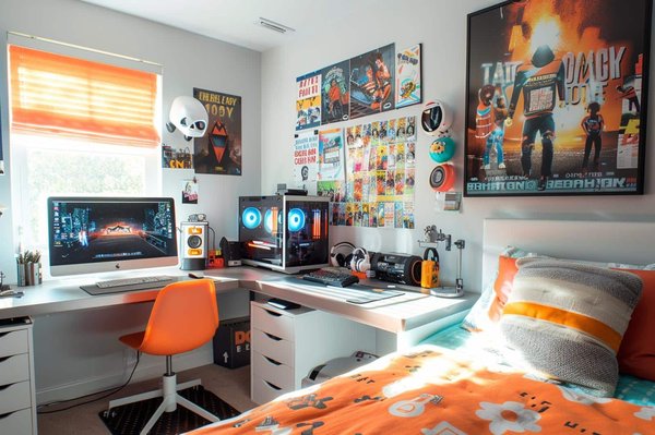 Comment intégrer un espace de travail high-tech dans une chambre d'ado ?