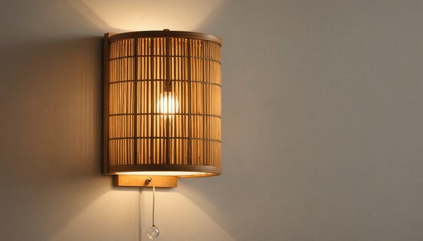 Applique murale en rotin et bambou : un éclairage chaleureux